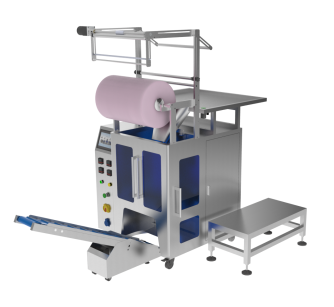 Duży stół do konfekcji ręcznej ze zgrzewarką 