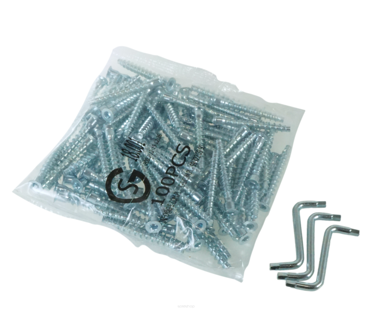 Wkręt konfirmat z kluczykiem imbusowym